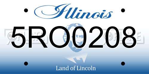 5RO0208 Illinois License Plate