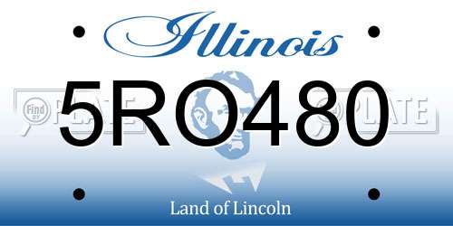 5RO480 Illinois License Plate