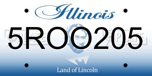 5ROO205 Illinois License Plate