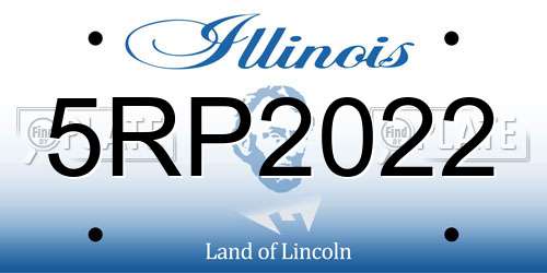5RP2022 Illinois License Plate
