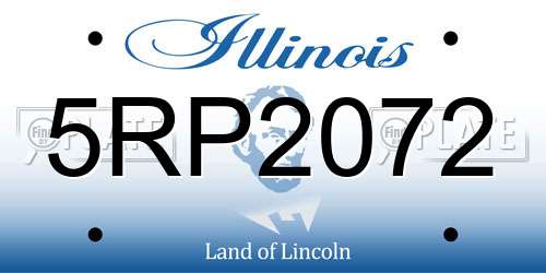 5RP2072 Illinois License Plate