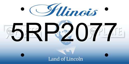 5RP2077 Illinois License Plate