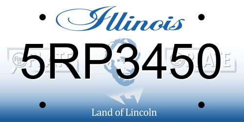 5RP3450 Illinois License Plate
