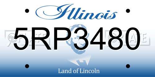 5RP3480 Illinois License Plate