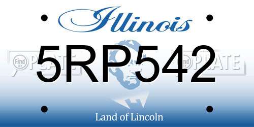 5RP542 Illinois License Plate
