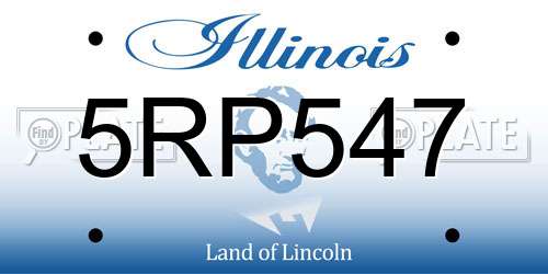 5RP547 Illinois License Plate