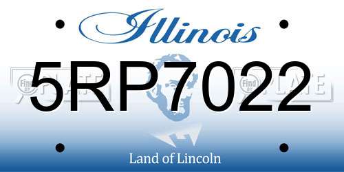 5RP7022 Illinois License Plate