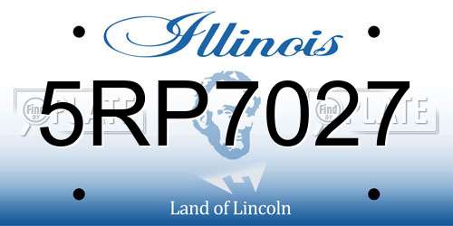 5RP7027 Illinois License Plate