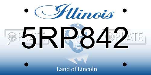 5RP842 Illinois License Plate