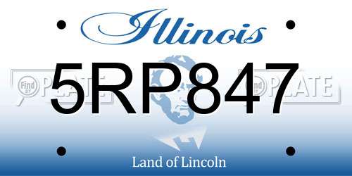 5RP847 Illinois License Plate