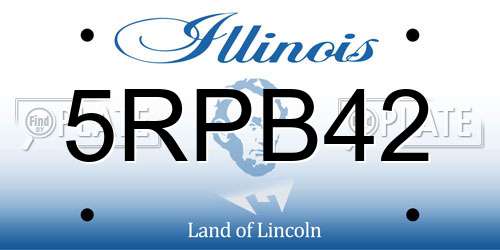5RPB42 Illinois License Plate