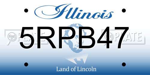 5RPB47 Illinois License Plate