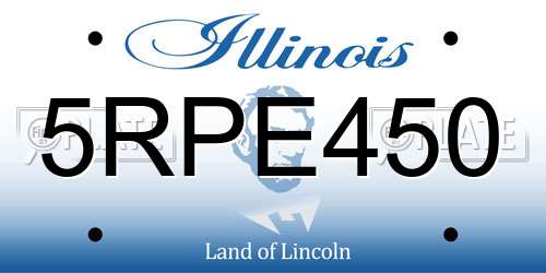 5RPE450 Illinois License Plate