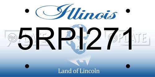 5RPI271 Illinois License Plate