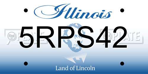 5RPS42 Illinois License Plate
