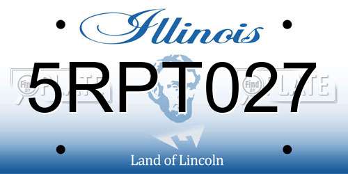 5RPT027 Illinois License Plate