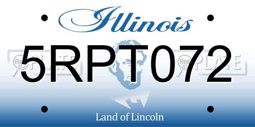 5RPT072 Illinois License Plate