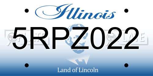 5RPZ022 Illinois License Plate
