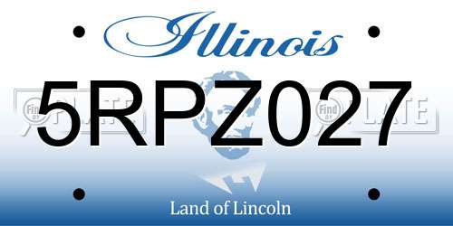 5RPZ027 Illinois License Plate