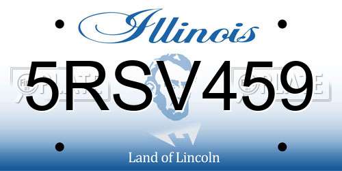 5RSV459 Illinois License Plate