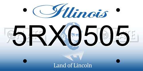 5RX0505 Illinois License Plate