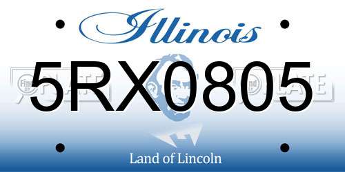 5RX0805 Illinois License Plate