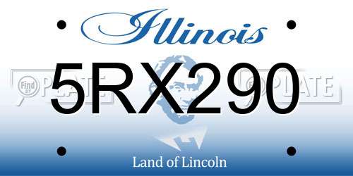 5RX290 Illinois License Plate