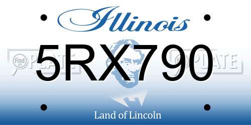 5RX790 Illinois License Plate