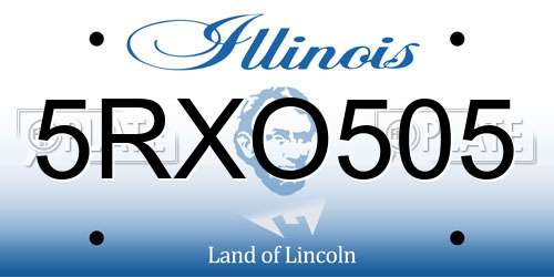 5RXO505 Illinois License Plate
