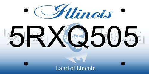 5RXQ505 Illinois License Plate