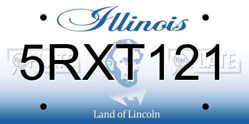 5RXT121 Illinois License Plate