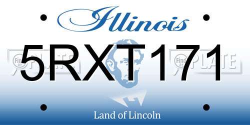 5RXT171 Illinois License Plate
