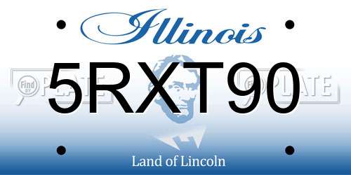5RXT90 Illinois License Plate