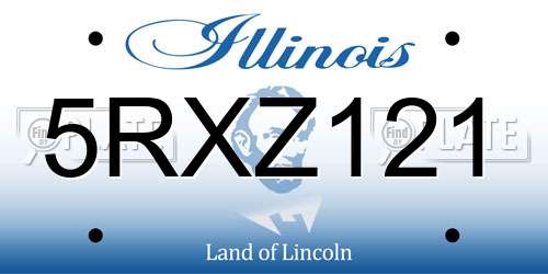 5RXZ121 Illinois License Plate