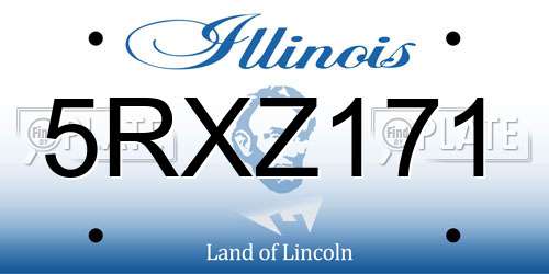 5RXZ171 Illinois License Plate
