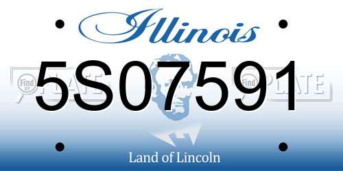 5S07591 Illinois License Plate