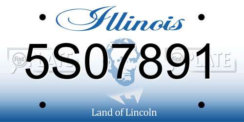 5S07891 Illinois License Plate