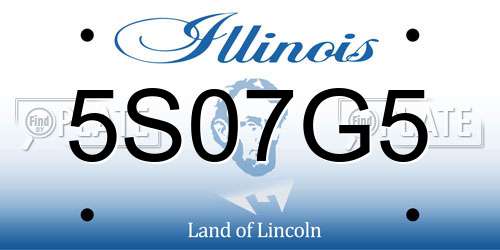 5S07G5 Illinois License Plate