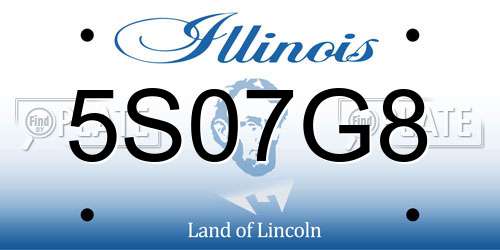 5S07G8 Illinois License Plate