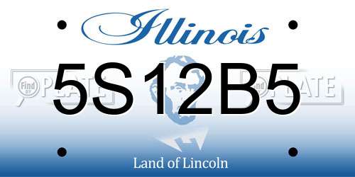 5S12B5 Illinois License Plate