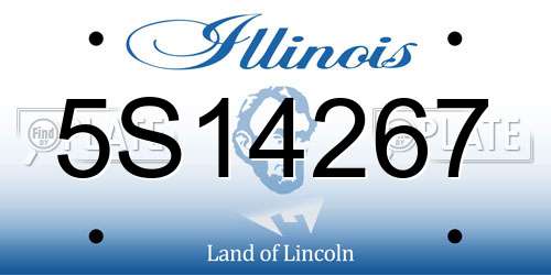 5S14267 Illinois License Plate