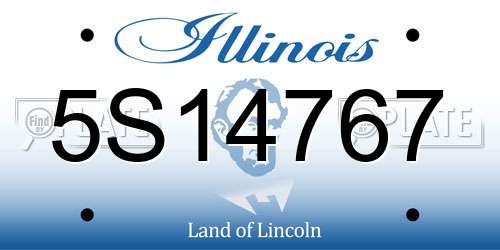 5S14767 Illinois License Plate
