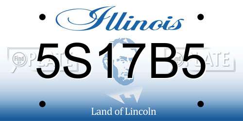 5S17B5 Illinois License Plate