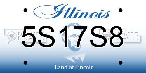 5S17S8 Illinois License Plate