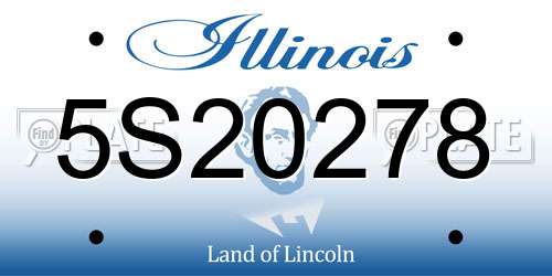 5S20278 Illinois License Plate