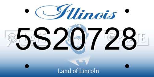 5S20728 Illinois License Plate