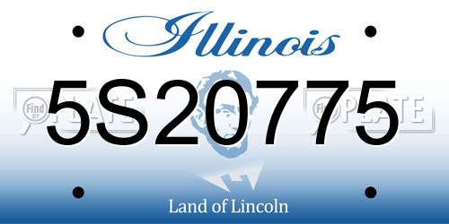 5S20775 Illinois License Plate