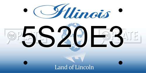 5S20E3 Illinois License Plate
