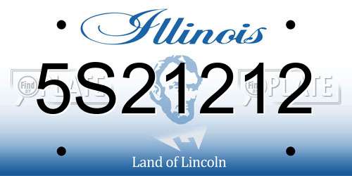 5S21212 Illinois License Plate