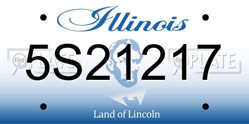 5S21217 Illinois License Plate